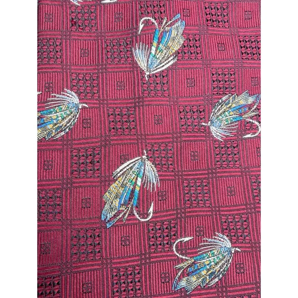 Robert Talbott Best of Class Nordstrom Silk Tie Fly Fishing Lures 59” Hand Sewn